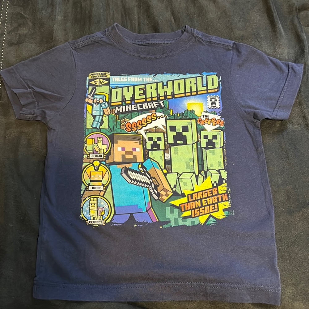 KID BOY MINECRAFT GAMING SHORT SLEEVE GRAPHIC TEE SHIRT